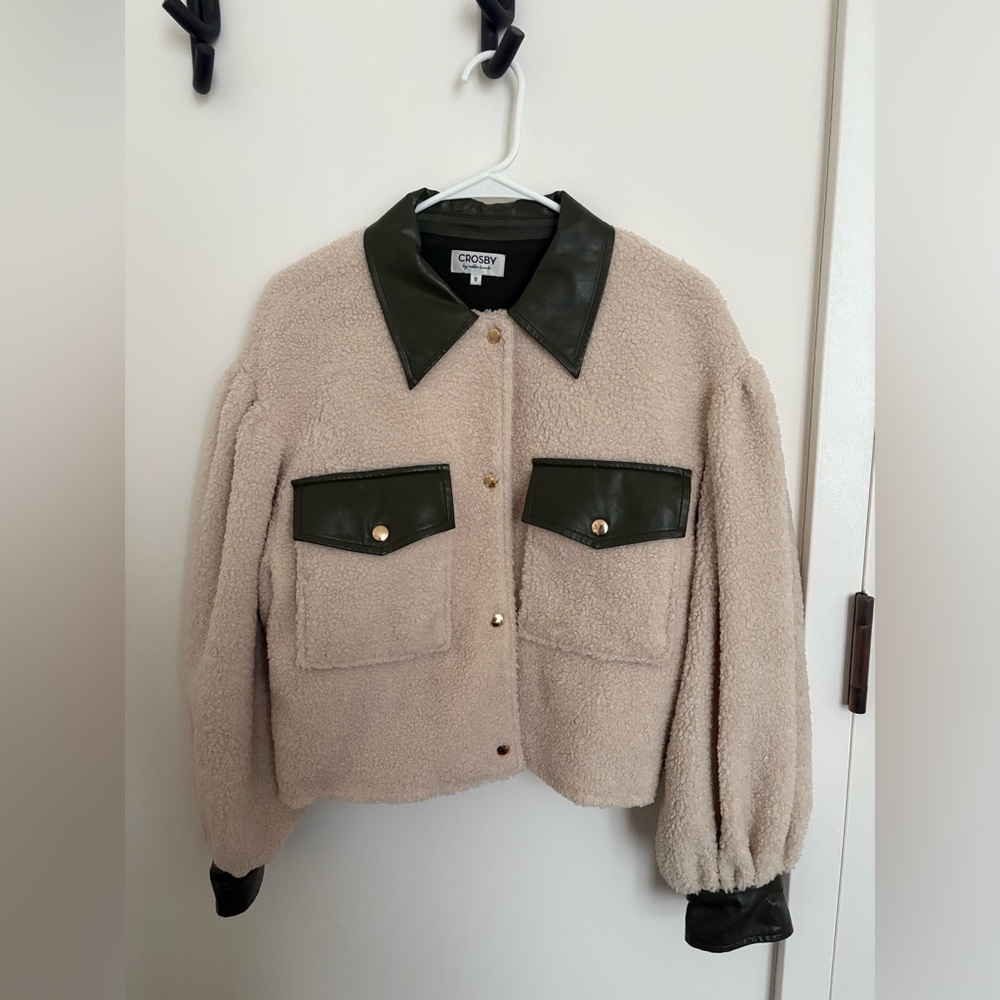 CROSBY by Mollie Burch Cream and Green Jacket